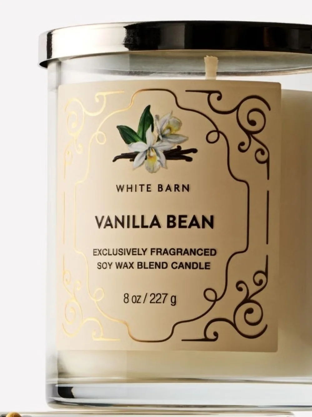 White Barn Vanilla Bean Soy Wax Candle - Single Wick